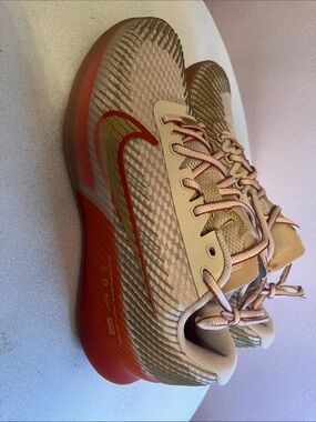Nike Court Zoom Vapor 11 J’aime Paris Collection Women's Tan and Orange Sneakers